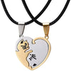 Couple Heart Necklace Cute Cartoon Cat Pendant Necklace Simple Color Black Animal Necklace Jewelry Gift For Friends - Image 2