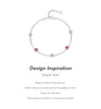 MODIAN 925 Sterling Silver Dazzling Prong Setting Round Red CZ Bracelet Link Chain Adjustable For Women Party Fine Jewelry Gift