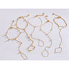 Stainless Steel Zircon Beads Back of Hand Chain Finger Bracelet Chic Sexy Jewelry Gift - Image 1