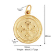 Shell Gold Inlaid Zirconia Charm Geometry Pendant,Holy Religious Jesus Virgin Mary Jewelry Necklace Accessories Supplies - Image 35
