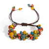 Ceramic Bead Braided Bracelet with Adjustable 12 to 28 cm Length - Image 9