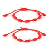 Lucky Knots Bracelets Handmade 7 Knot Black Red String Bracelet Braided Adjustable Bracelet Lover Friendship Bangle Lucky Bangle - Image 6