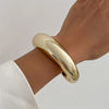 Exaggerated Geometric Wide Cuff Bangles for Women Men Punk Hip Hop Chunky Gold Silver Color Statement Bracelet Jewelry Gift - Image 1