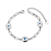 Stainless Steel Chain Link Blue Eyes Bracelets for Women Pvd Plated Jewelry Unisex - Image 7