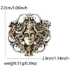 Medusa Brooches for Women 2-color Gold and Silver Lady Pin Office Party Friend Gifts Accessories - Image 5
