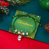 Christmas Bracelet Rhinestone Tree Snowflake Snowman Deer Soft Clay Beads Green Red Braided Rope Bangle For Women Men Jewelry - Image 8