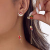 Moving Santa Claus Tassel Dangle Earrings for Women Santa Christmas Tree Asymmetric Long Chain Earrings Jewelry Gift - Image 14