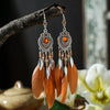 Boho Feather Long Leaf Tassel Drop Earrings For Women Geometric Rhinestone Crystal Beads Handmade Chain Wedding Earrings Jewelry - Image 9