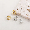 Criss-cross Gold Silver Colors Tiny HuggieHoop Earrings for Women Mini Small Ear Buckle Cartilage Piercing Earrings Punk Jewelry - Image 2