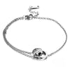 Classic Charm Full Zircon Roman Numeral Double Rings Cross Bracelet for Women Stainless Steel Colorfast Bangle Jewelry - Image 7