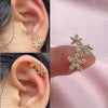 Adjustable Ear Cuff No Piercing with Cubic Zirconia Butterfly and Flower Designs - Image 36