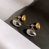 Simple Two-tone Gold Color Metal Beans Drop Earring For Women Party Earrings Jewelry Gift - Image 2