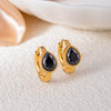 316L Stainless Steel Heart Water Drop Square Zircon Hoop Earrings For Women Men Personality Design Jewelry Gifts - Image 26
