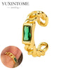 1PC Plated Gold Ear Cuff Earrings Ear Clip for Women Purple/Green/Turquoise No Pierced Earrings Jewel - Image 9