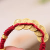 Hand Woven Five Coins Lucky Red Bracelet Hand Rope Female National Style Beige Rope Lover Girlfriend Bracelet - Image 6