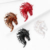 Enamel Horse Head Brooches for Women Zodiac Animal Pins Casual Party Accessories Gifts Friends Decoration - Image 5