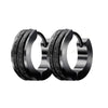 1 Pair/9 Pairs Hoop Earrings for Men Women Unisex Stainless Steel Black Silver Color Men's Huggie Hoop Earrings Set - Image 12