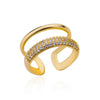 Zircon Rings for Women Open Stainless Steel Ring Aesthetic Wedding Jewelry Freeshipping Items - Image 3