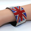 Xqni Colorful Crystal Bracelet Bangles Rhinestone Wide Wrap Charm Women Nation Flag Bracelet Cuff Bracelet Wristband Jewelry - Image 2