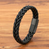 Xqni Classic Braided Leather Bracelet Men Jewelry Charms Design Stainless Steel Punk Bracelets For Men Husband Friend Gift - Image 8