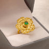 Gemstone Flower Stainless Steel Rings Zircon Adjustable Ring Women Wedding Anti Fading Jewelry Vacation Accessories Gift - Image 20