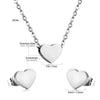 Chic Elegant Heart Indian Jewelry Sets Women Wedding Crown Steel Necklace And Earrings Bulk - Image 29