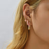 Cute Enamel Pink Geometric Round Heart Hoop Earrings Minimalist Gold Color Copper CZ Zirconia Hoop Huggies Korean Jewelry Gifts - Image 4