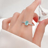 Silver Rings For Women Geometric Jewelry Finger Adjustable Simple MoonStone Ring For Party Birthday Gift - Image 2