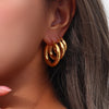 Dream Anti-allergenic Gold Plated Stainless Steel Hoop Earrings For Women Oversize Small Loop Earring - Image 3