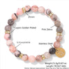 Mhs.sun 12 Star Zodiac Sign Pink Zebra Stone Beaded Bracelets Constellation Birthday Party Jewelry For Women Men - Image 3