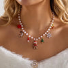 Charm Santa Claus Snowman Christmas Tree Snowflake Pendant Necklace For Women Christmas Gold Color Metal Choker Party Jewelry - Image 21