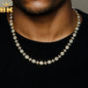 The Bling King Mixed Quadrangular Star Tennis Chain Necklace Round Cut Iced Out Cubic Zirconia Bracelet HipHop Jewelry For Gift - Image 1