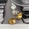Frosted Brushed Spherical Water Droplet Hoop Earrings for Women Retro Gold Color Unique Creative Versatile Accessories - Image 6