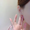 Silver Hoop Earrings Clip Golden Bowtie Ribbon Small Cute For Women Girl Gift Jewelry - Image 6