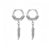 Vintage Feather Irregular Gothic Stainless Steel Titanium Piercing Hanging Dangle Drop Women's Earrings Man Valentine Day Gift - Image 4