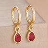 2PCS Vintage Stainless Steel Gold Plated Zircon Dangle Earrings For Women Small Water Drop Earrings Punk Unisex Rock Jewelry - Image 5
