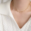Double-Layer Chain Necklace with Geometric Pendant Options - Image 9