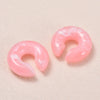 C-Shaped Resin Clip-On Earrings in Multiple Colors - Image 2