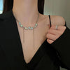 Bling Moonstone Star Cross Pendant Necklace for Women Punk Hip Hop Star Chain CrystalNecklace Party Y2K Jewelry Gift - Image 9