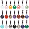 Bohemian Style Stone Hole Bead Round Penda Necklace Tiger Eye Rose Quartz Amethyst Necklacent Jewelry Men and Women - Image 2