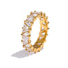Stainless Steel Delicate Bling Heart Cubic Zirconia Shiny Ring for Women Temperament Jewelry - Image 8