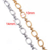 1 Piece Women Mens Stainless Steel Handmade Oval Chain Necklace Bracelet Big Chain Necklace Punk Heavy Jewelry - Image 6