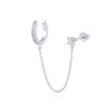 Silver Zircon Double layer Clip Earrings Women 1Piece No Piercing Earring Party Jewelry - Image 12