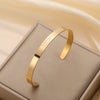 Hebrew Bracelet Star of David Chai Shema Engraved Cuff Bangle Adjustable Stainless Steel Jewelry - Image 3