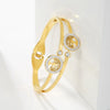 Tree of Life Open Cuff Bracelet with Clear Stone Accents - Image 4