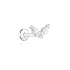 1PC Sparkling Piercing Stud Earrings Silver Shining Circle Earring For Women Ear Bone Earring Jewel - Image 11