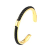 Classic Men Stainless Steel Woven Leather Cuff Bracelet Bangles Minimalist Jewelry Lovers' Gift - Image 16