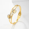 Tree of Life Open Cuff Bracelet with Clear Stone Accents - Image 3