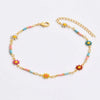 Chrysanthemum Daisy Chain Anklet for Women Summer Boho Chic Daisy Beaded Foot Chain Party Vocation Jewelry Gifts - Image 2