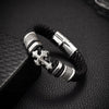 Mens Bracelet Cross Titanium Steel Vintage Jewelry Leather Braided Personality Selling Bangles - Image 6
